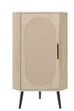 Corner cabinet ,Rattan door,Freestanding Corner Tables For Small Spaces, Corner Shelf Stand For W688P160490