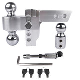2" Receiver 12500 LBS Adjustable Trailer Hitch 4" Drop/Rise Tow Hitch Aluminum Drop Hitch 1-7/8", 95993286