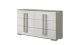 Olivia Contemporary Style 6- Drawer Dresser Made with Wood in White. B009P241736