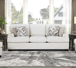 ZUN Modern Elegance Comfort Sofa Cream Chenille Fabric Upholstery Decorative Pillows Solid Wood Living B011P256682