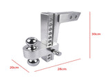 Adjustable Trailer Hitch Fits 2" Receiver, 10" Drop/Rise 12500 LBS GTW 2" & 2-5/16" Dual Ball with 97458789