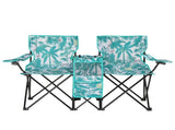 Portable Outdoor 2-Seat Folding Chair with Removable Sun Umbrella Pineapple 98412060