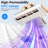 Mattress Vacuum Cleaner, Cordless 200W with 16KPA Suction, Allergen Removal, Dual Dust Cup & Battery 72873685