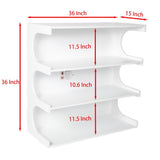 Multifunctional 4-Tier White Book Shelf & Coffee Table for Living Room Bedroom Dining Room Study W1801137471