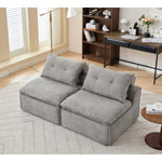 ZUN [NEW ARRIVED] Modular Sofa,No Armrests,At will DIY, Chenille Fabric,Neck Pillow-Back W2108P261275