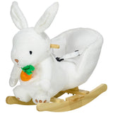 Baby rocking horse toy with music playback White rabbit shape 58883627