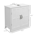 ZUN Bathroom Sink Cabinet, Pedestal Sink Cabinet with Adjustable Shelf, White-AS 25673696