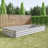 ZUN Raised Garden Bed Kit - Metal Raised Bed Garden 7.6x3.7x0.98ft for Flower Planters, Vegetables Herb 30888205