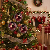 4PCS Set 4.7" Christmas Glass Ball Ornaments 4.7x4.7x4.7in Hanging Tree Decorations Shiny Holiday 79053014