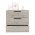 ZUN Kaia 3 Drawers Dresser, Superior Top -Light Gray B20091878