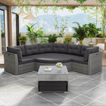 ZUN Patio Furniture Set Outdoor Furniture Daybed Rattan Sectional Furniture Set Patio Seating Group With 56243482