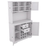 ZUN Coffee Bar Cabinet Kitchen Cabinet with Storage, Farmhouse Wine Cabinet with Drawers shelves and 42301581