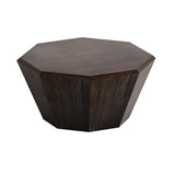 ZUN 31.5 "Octagonal Black walnut Rubber wood Coffee Table, Coffee Table, Living Room Bedroom W757P203144