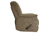 ZUN Modern Luxurious Reclining Chair Plush Arms Brown Chenille Fabric Upholstered Solid Wood Frame B011P204483