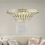 ZUN (Same as W1340120181/L5021) 8-Light 23.6" Wide Crystal Waterfall Chandelier (Bulb Not Included) W1340P189414