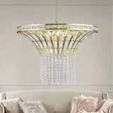 ZUN (Same as W1340120181/L5021) 8-Light 23.6" Wide Crystal Waterfall Chandelier (Bulb Not Included) W1340P189414