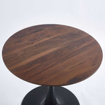 ZUN 31.5"BLACK AND WALNUT Tulip Table Mid-century Dining Table for 2-4 people With Round Mdf Table Top, W234P143406