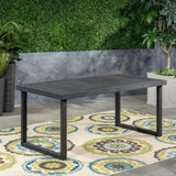 Outdoor 69" Acacia Wood Dining Table, Sandblast Dark Gray Finish 62617.00SDGRY