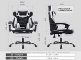 Gaming Chair with Footrest, High Back Gaming Chairs PVC Leather Ergonomic Office Gamer Chair W2367P288674