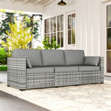 Rattan Three-Seat Sofa 93826478
