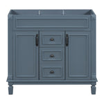 ZUN 36'' Bathroom Vanity without Top Sink, Royal Blue Cabinet only, Modern Bathroom Storage Cabinet with WF305078AAC