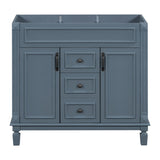 ZUN 36'' Bathroom Vanity without Top Sink, Royal Blue Cabinet only, Modern Bathroom Storage Cabinet with WF305078AAC