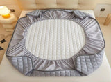 (Cream white 150cm*200cm) Cotton-Padded Waterproof Mattress Protector, Dust-Proof Bed Cover (Without 10397846