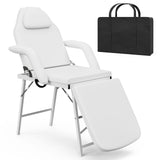 Portable Tattoo Chair for Client 72inch, Mobile Massage Table Foldable with Storage Bag, White 16093514