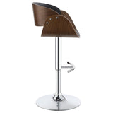 Black and Chrome Adjustable Bar Stool B062P153497