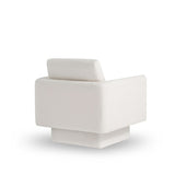 360&deg Modern Swivel Accent Chair,30" W Teddy Sherpa Round Armchair,Thick Padded Single N723P225031K