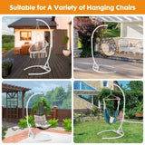 ZUN Hammock Chair Stand, White C Stand for Egg Chair/Swing Chair, Indoor/Outdoor 91912015