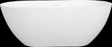 59" Freestanding Solid Surface Bathtub, Luxury Engineered Stone Resin Freestanding Soaking Bathtub W1573P175002