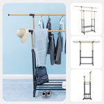 ZUN 1pc, with wheels independent clothes rack , laundry drying rack, foldable and adjustable length, 61316635