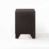 Wooden Nightstand with 2 Drawers in Espresso Finish B016P252964