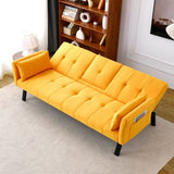 70-inch multi-functional cotton and linen sofa bed foldable cup holder side storage, instantly W3371P337202
