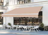 98.4"D x 117"W x 59"H retractable awning Khaki 68786834