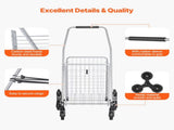 45L Stair Climbing Grocery Cart with 360&deg Swivel Wheels, Foldable and Lightweight Utility Cart 43773425