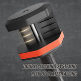 55LB 5 in 1 Single Adjustable Dumbbell Free Dumbbell Weight Adjust with Anti-Slip Metal Handle, 05224593