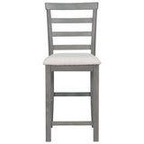 5-Piece Multi-Functional Rubber Wood Counter Height Dining Set with Padded Chairs and Integrated 9 29525346