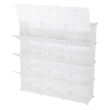 ZUN 8-Tier Portable 48 Pair Shoe Rack Organizer 24 Grids Tower Shelf Storage Cabinet Stand Expandable 49232000