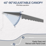 78"D x 102"W x 59"H retractable awning Grey 77304471