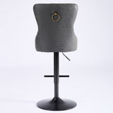 A&A Furniture,Aged and Retro PU Swivel Barstools Adjusatble Seat Height from 26-33 Inch, Modern Bar W1143P195203