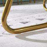 Slatina Gray Silky Velvet Upholstered Accent Chair with Gold Tone Finished Base T2574P164521