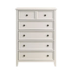 ZUN Classic White Finish Chest of 6 Drawers Storage 1pc Modern Bedroom Furniture Farmhouse Style B011P176909