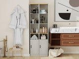 72" Tall Slim Storage Cabinet, 6-Tier Narrow Freestanding Bathroom Cabinet with 1 Door and 2 86929190