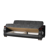 PrimeNest Urbanova Collection Upholstered Convertible Sofabed with Storage, Grey B030P286559