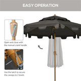 ZUN Outdoor beach umbrella/Sun Umbrella （Prohibited by WalMart） 21381669