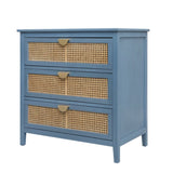 3 Drawer Cabinet,Natural rattan,American Furniture,Suitable for bedroom, living room, study W688121899