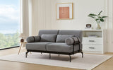 Modern Loveseat Sofa 59" Sofa Couch 2-Seater Sofa with Flexible USB Ports , Unique Cylindrical N719P290584E
