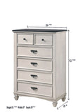 Beautiful Farmhouse Two-Tone Finish 1Pc Chest Storage Drawers Bedroom Furniture Black Nickel B011P228556